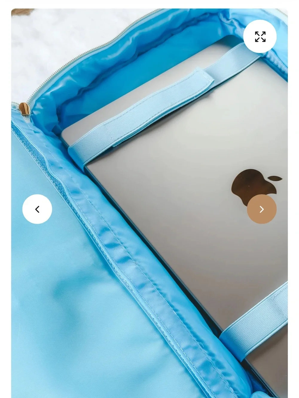 The Daily Grind Planner & Laptop Bag | Après-Ski Luxe – Glacier Blue